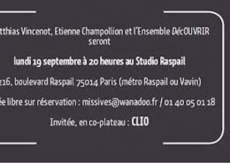 La soirée autour de Hors Cadre aura lieu lundi 19 au Studio Raspail