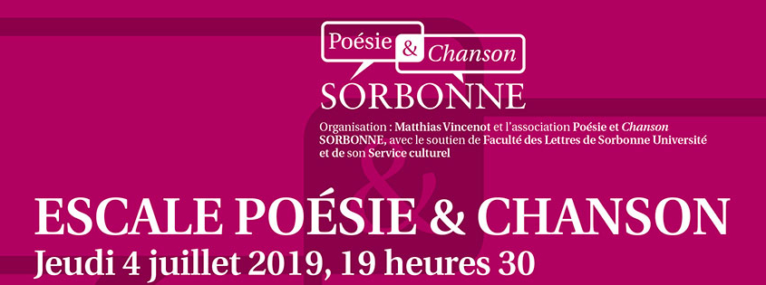 ESCALE POESIE ET CHANSON